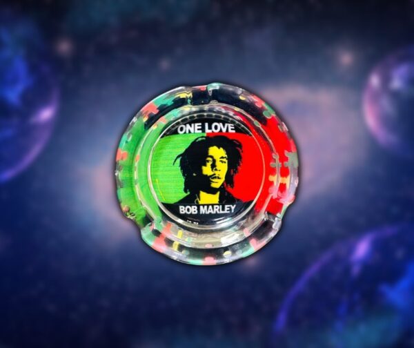 Gạt Tàn Thủy Tinh Tròn Bob Marley One Love