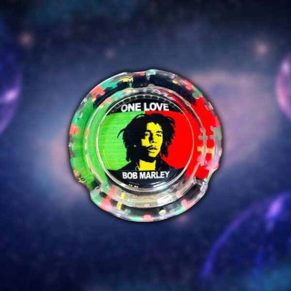 Gạt Tàn Thủy Tinh Tròn Bob Marley One Love