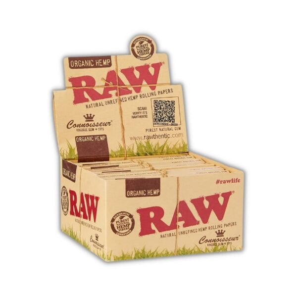 Raw Organic Connoisseur King Size Slim + Filter Tips